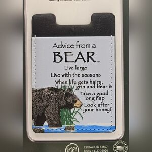 Adhesive Phone Pocket Wallet Black and White Bear-Themed BUNDLE 2 GET 1 FREE